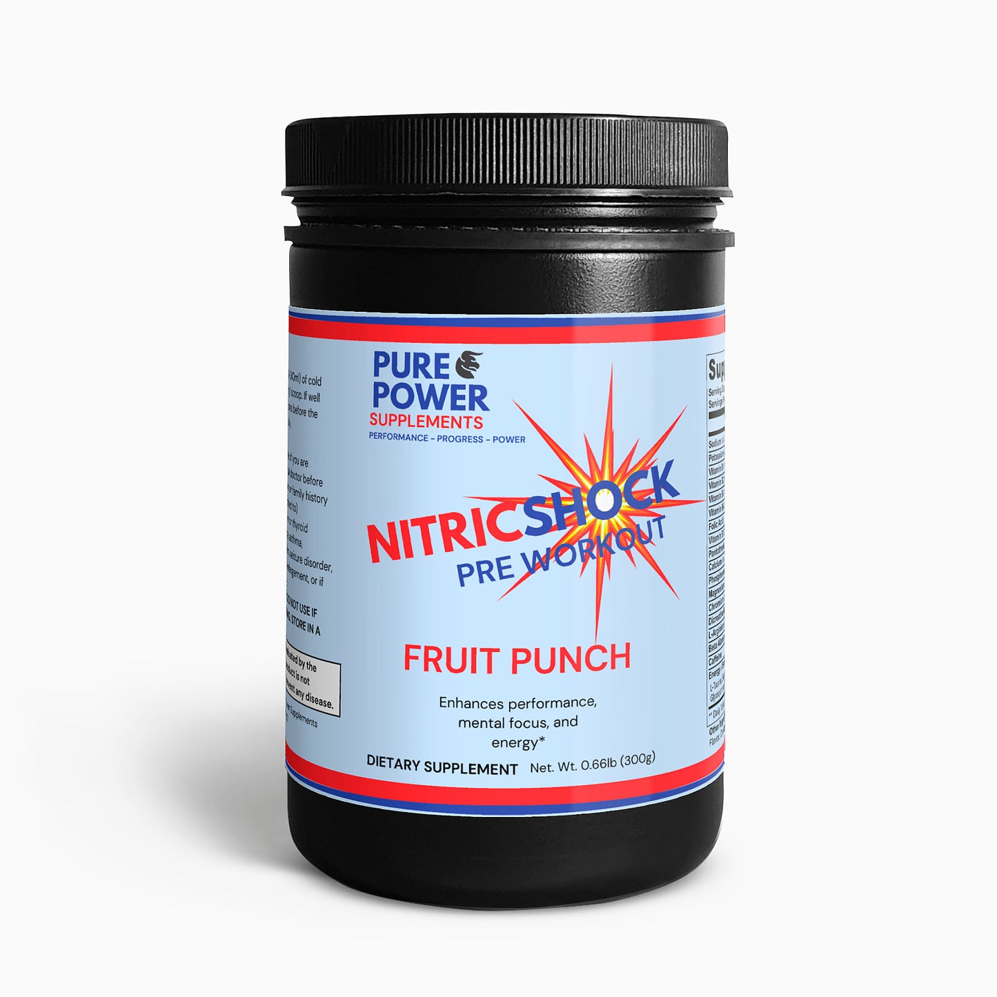 Nitric Shock Pre-Workout Powder (Fruit Punch)